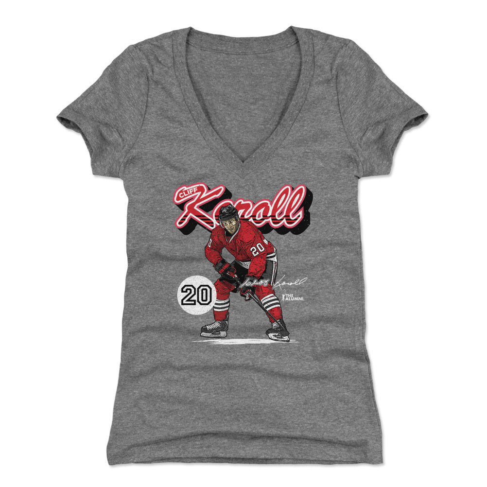 Cliff Koroll Chicago Retro Script WHT