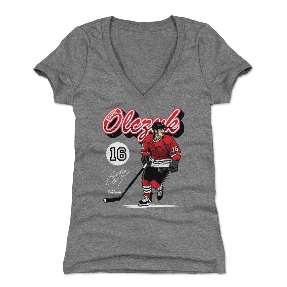 Eddie Olczyk Chicago Retro Script WHT