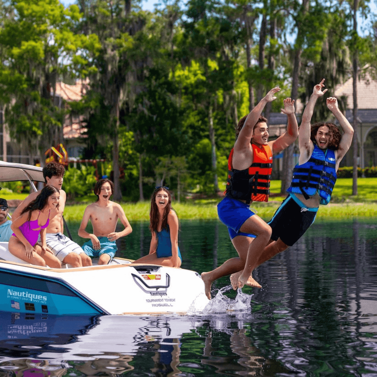 WOW Watersports Vis-Wave Adult Life Vest Blue