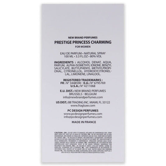 New Brand Prestige Princess Chaming for Women 3.3 oz EDP Spray