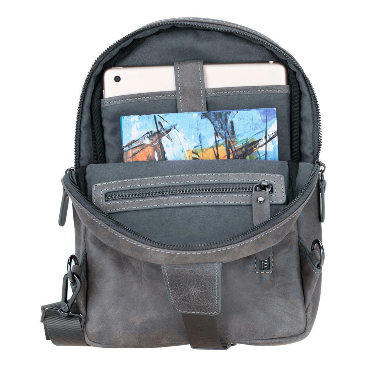 Athens Unisex Leather Cross Bag