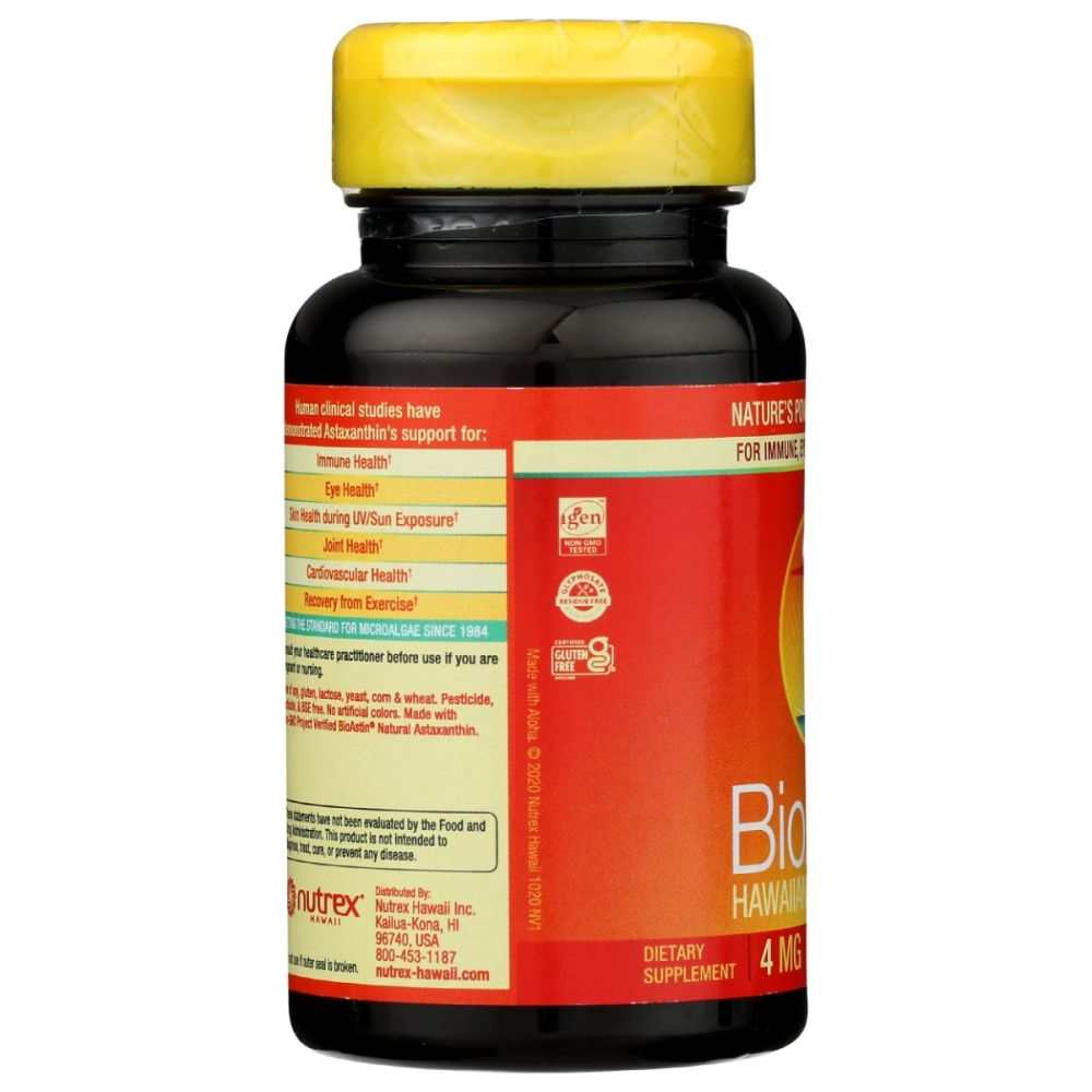 NUTREX: BioAstin Hawaiian Astaxanthin 4mg, 60 sg