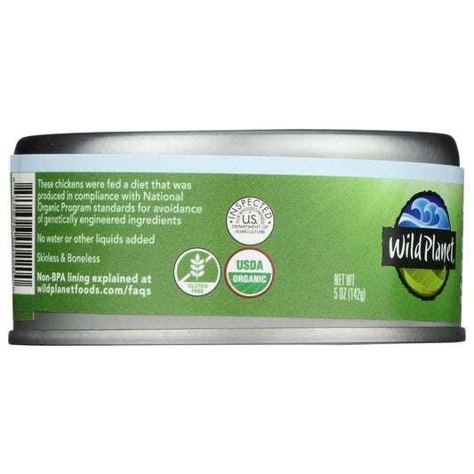 WILD PLANET: Organic Roasted Chicken Breast with Rib Meat, 5 oz