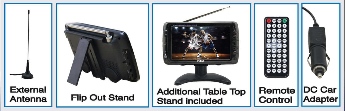 Naxa 7" Portable 12 Volt TV and Digital Multimedia Player