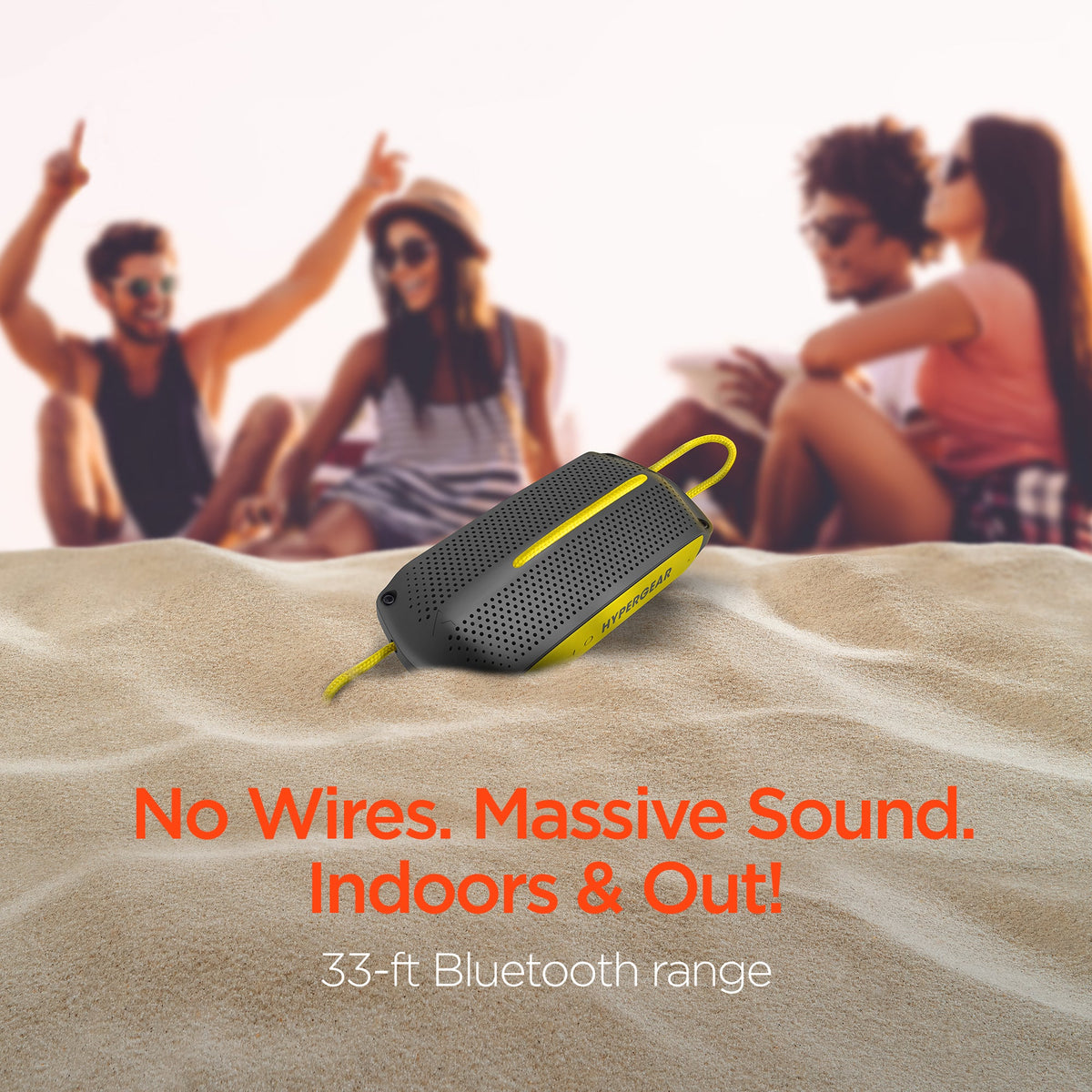 HyperGear Wave Water Resistant Wireless Speaker with Extended Battery Life
