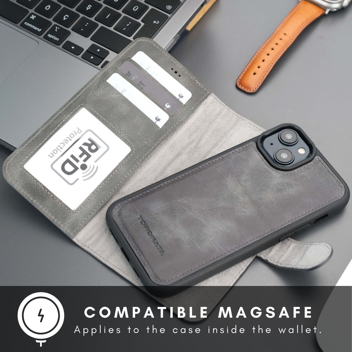 Casper iPhone 16 Wallet Case Leather MagSafe