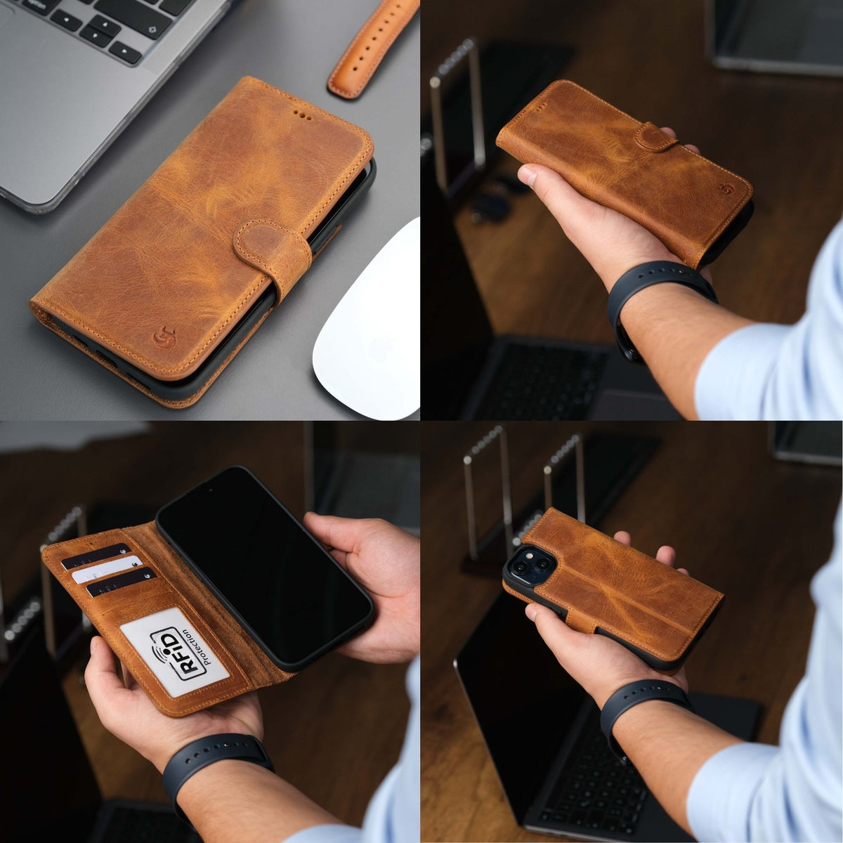 Casper iPhone 16 Plus Wallet Case Leather MagSafe