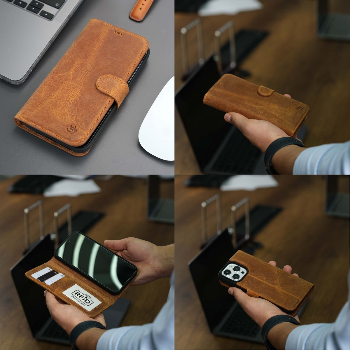 Casper iPhone 16 Pro Wallet Case Leather MagSafe