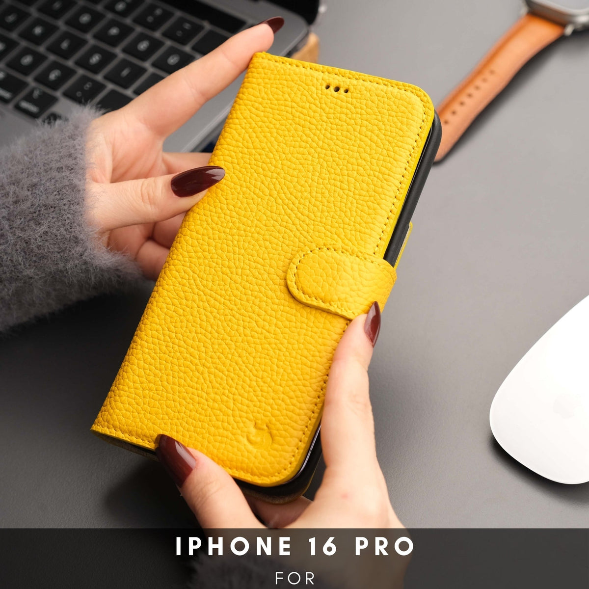 Casper iPhone 16 Pro Wallet Case Leather MagSafe