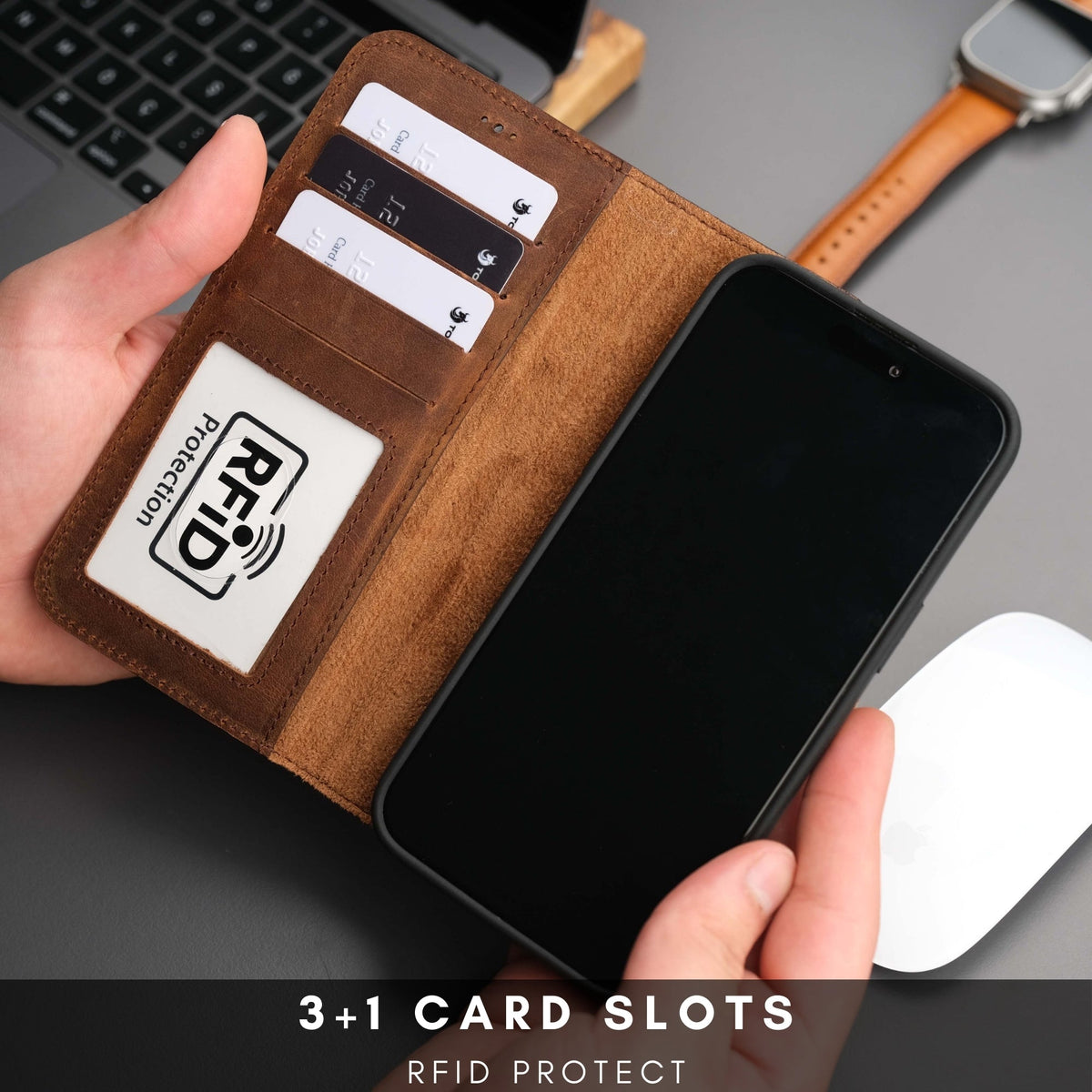 Casper Leather iPhone 14 Pro Max Wallet Case | MagSafe
