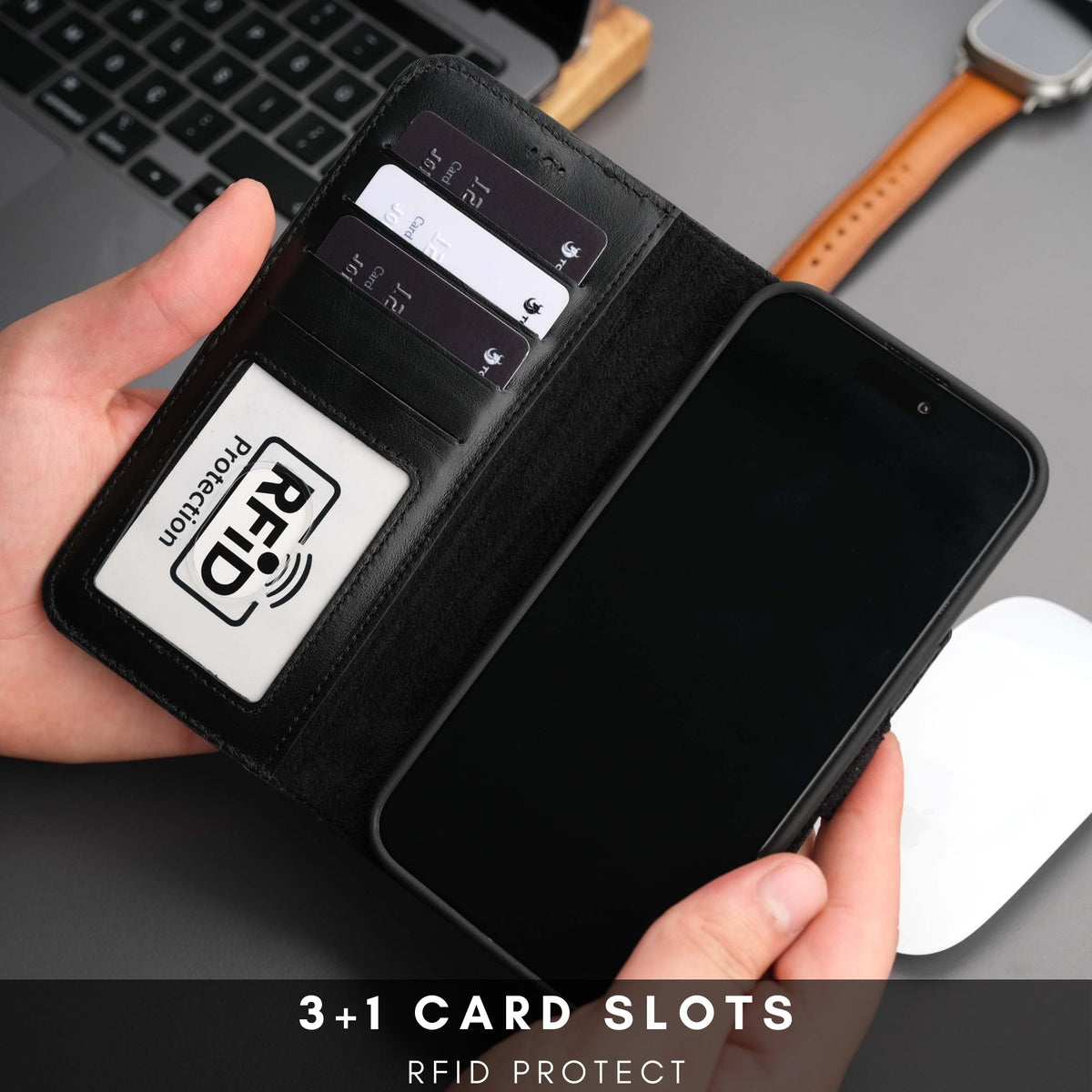 Casper Leather iPhone 14 Pro Wallet Case | MagSafe