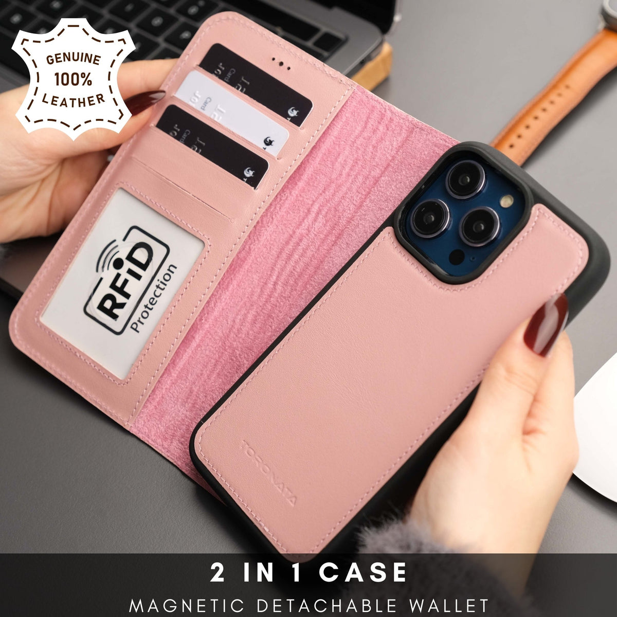 Casper Leather iPhone 14 Pro Max Wallet Case | MagSafe