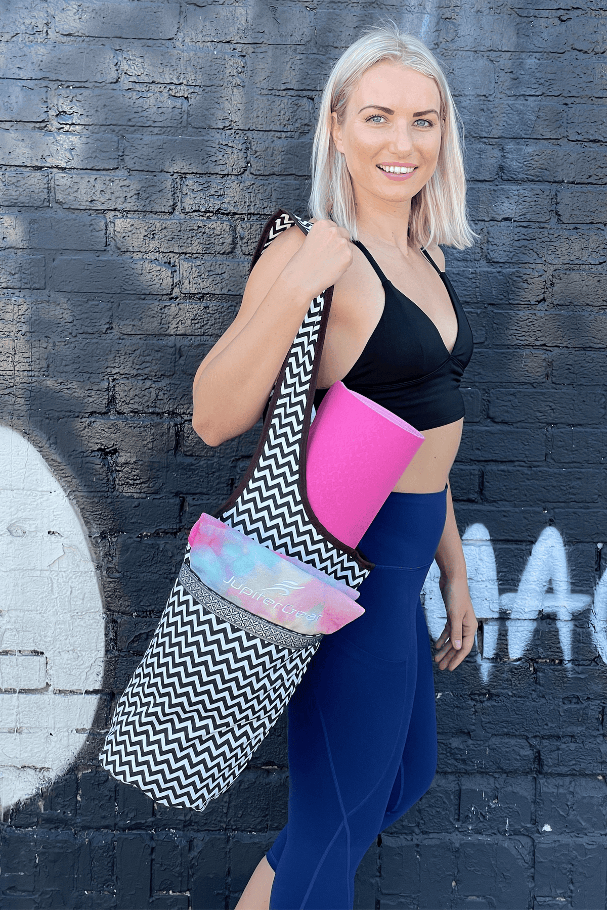 JupiterGear Yoga Mat Carrying Tote Bag with Large Pockets