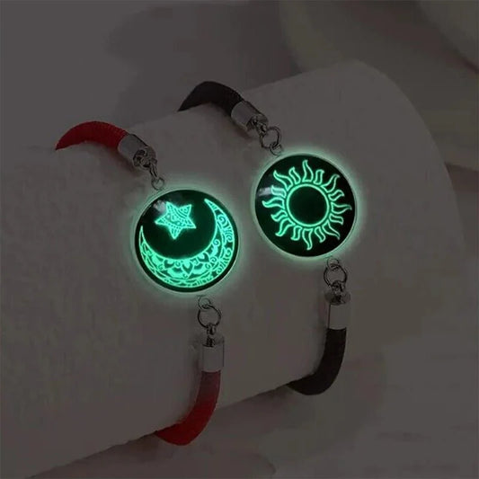 Celestial Love: Luminous Sun & Moon Couple Bracelets – For Those Who Share the Stars