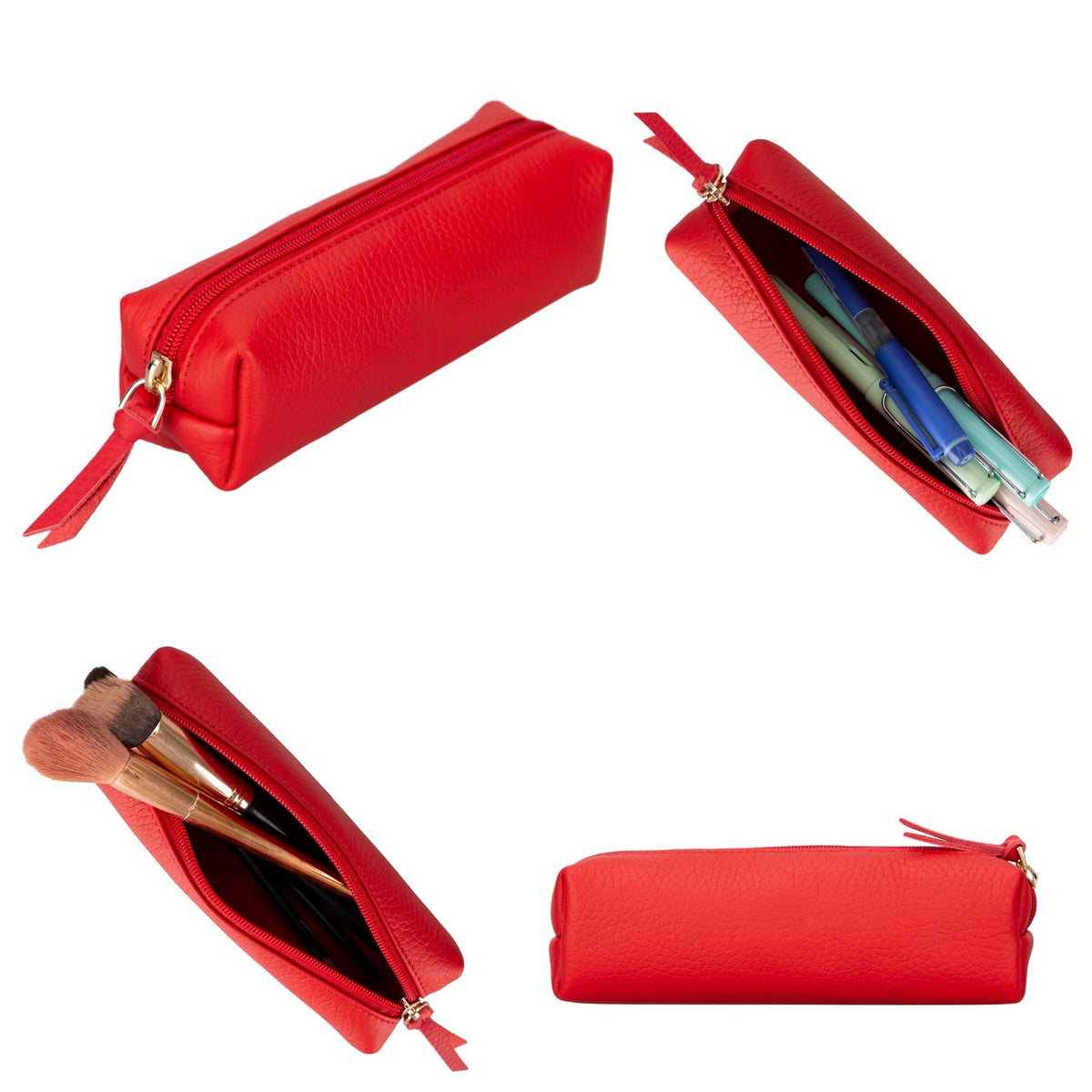 Centennial Multipurpose Leather Pencil Case and Makeup Bag