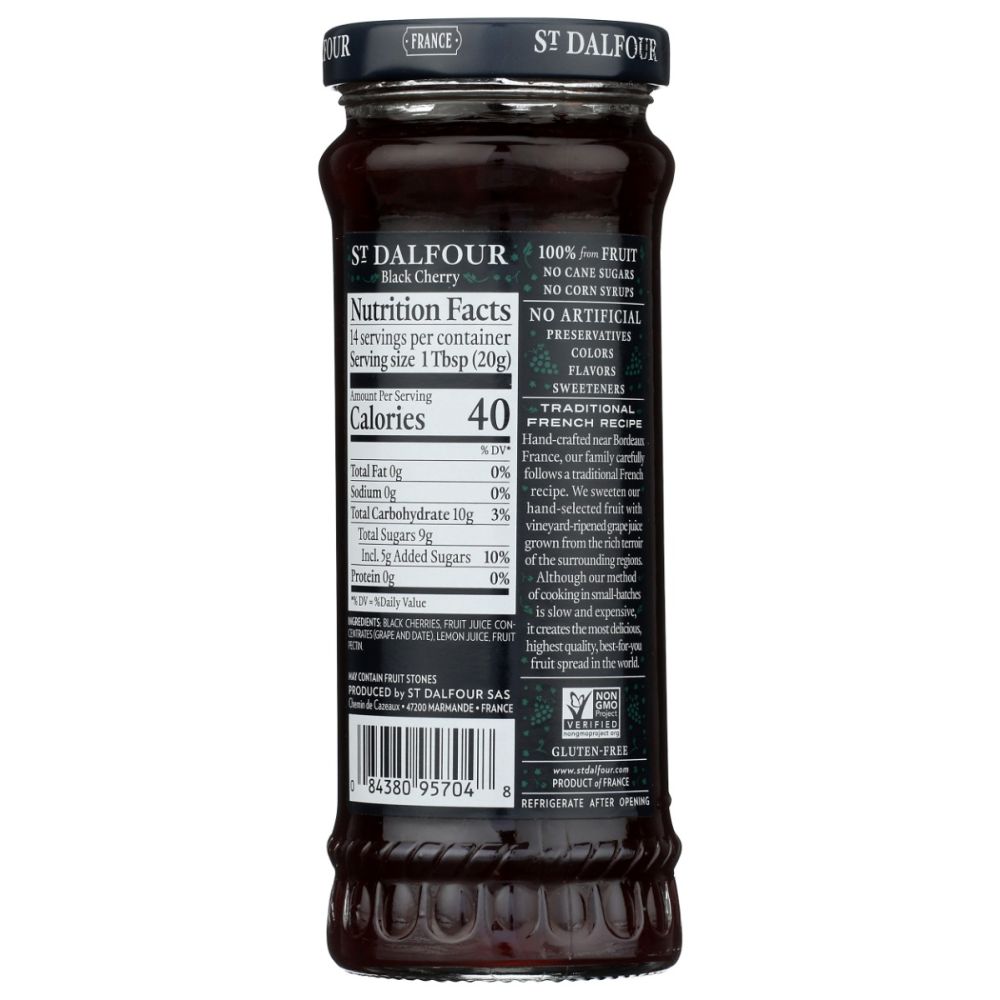 ST DALFOUR: Black Cherry Fruit Spread, 10 oz