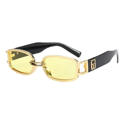 Vintage-Inspired Unisex Rectangle Sunglasses – Retro Luxury Designer Eyewear