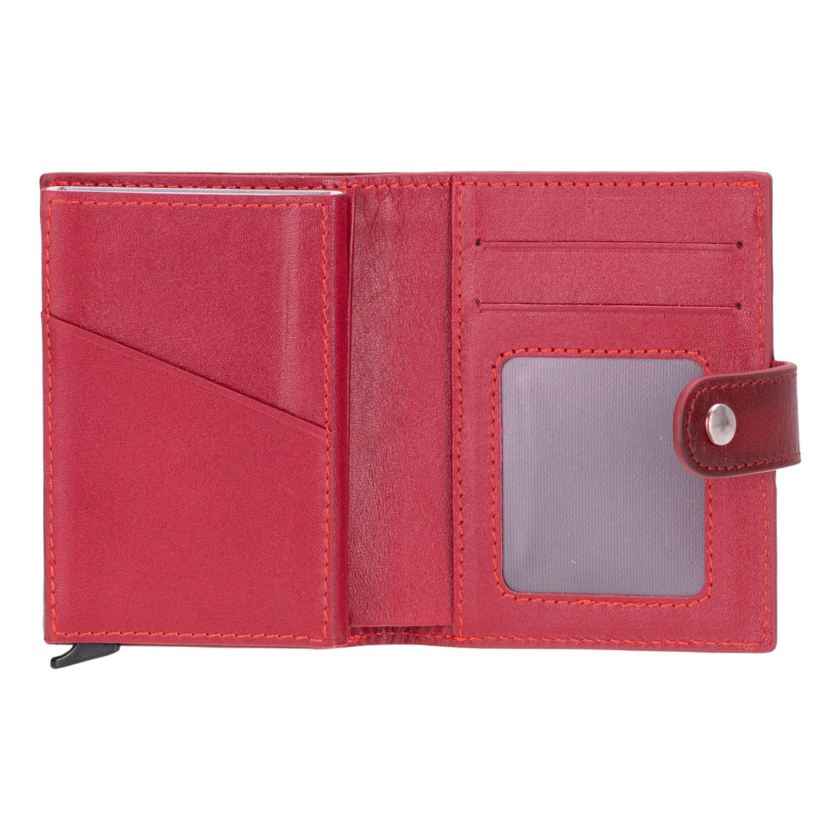 Douglas Genuine Leather Pop-Up Wallet with AirTag Slot - RFID Blocking Cardholder