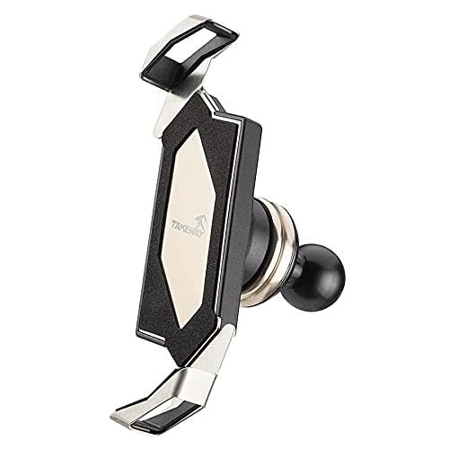 TAKEWAY Phone Holder for 4.7-6.7 inch Screen; Structure for Both Stability and Anti-Vibration; Providing Multi-Angle Vision; Attaches to RAM - Double Socket arms Component for Any B Size