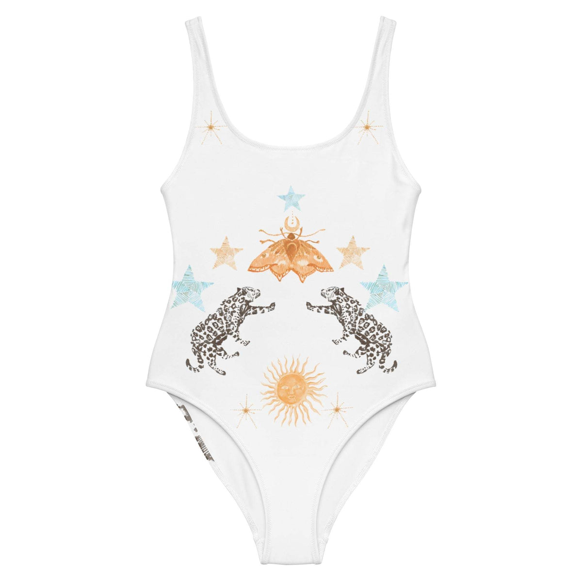 Lyra One Piece Swimsuit in White Jaguar