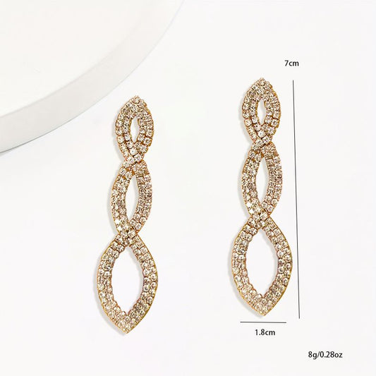 "Elevate Your Style: Stunning Crystal Encrusted Drop Earrings"