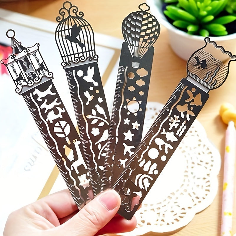 1pc Creative Multifunctional Hollow-out Book Mark Metal Bookmarks Clips For Office Stationery Teacher Gift Kids School Office