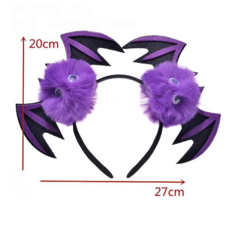 Halloween Purple Bat Headband Costume Accessory