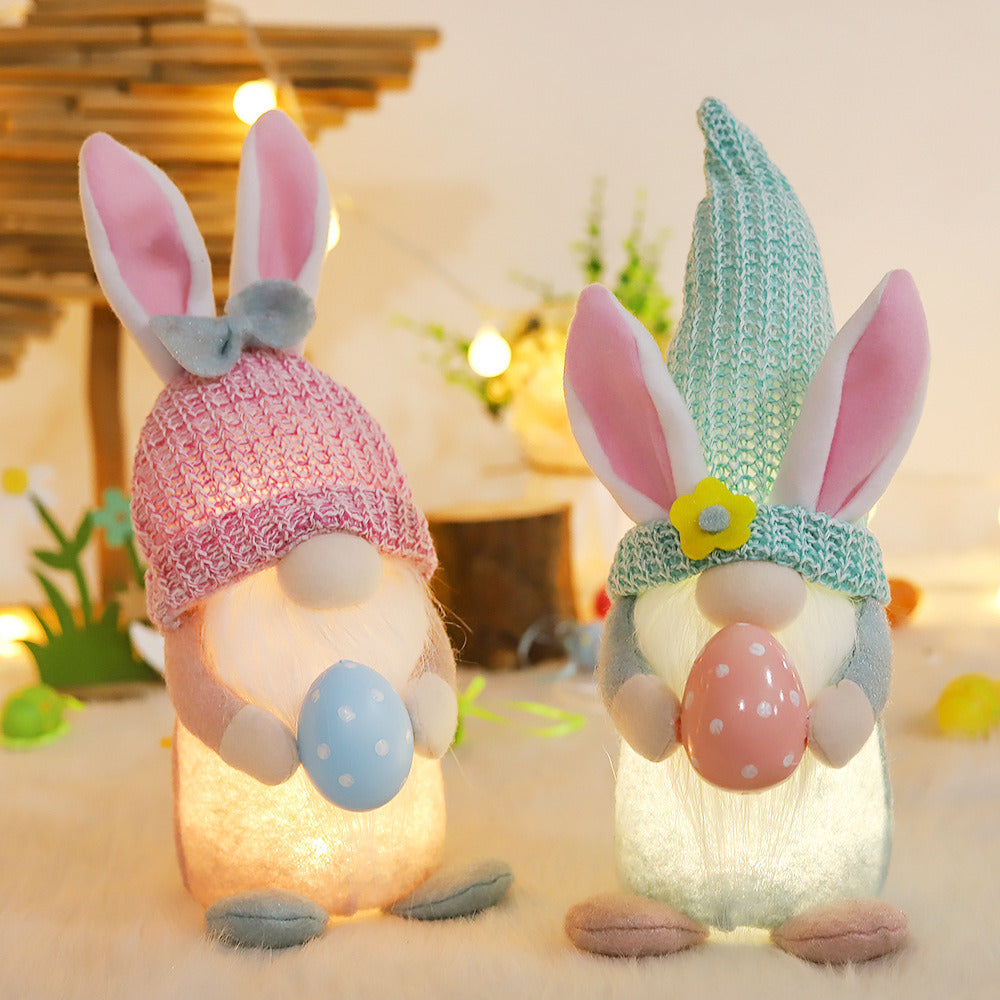 2Pcs Easter Decorations; Gnome Plush Doll Easter Gifts