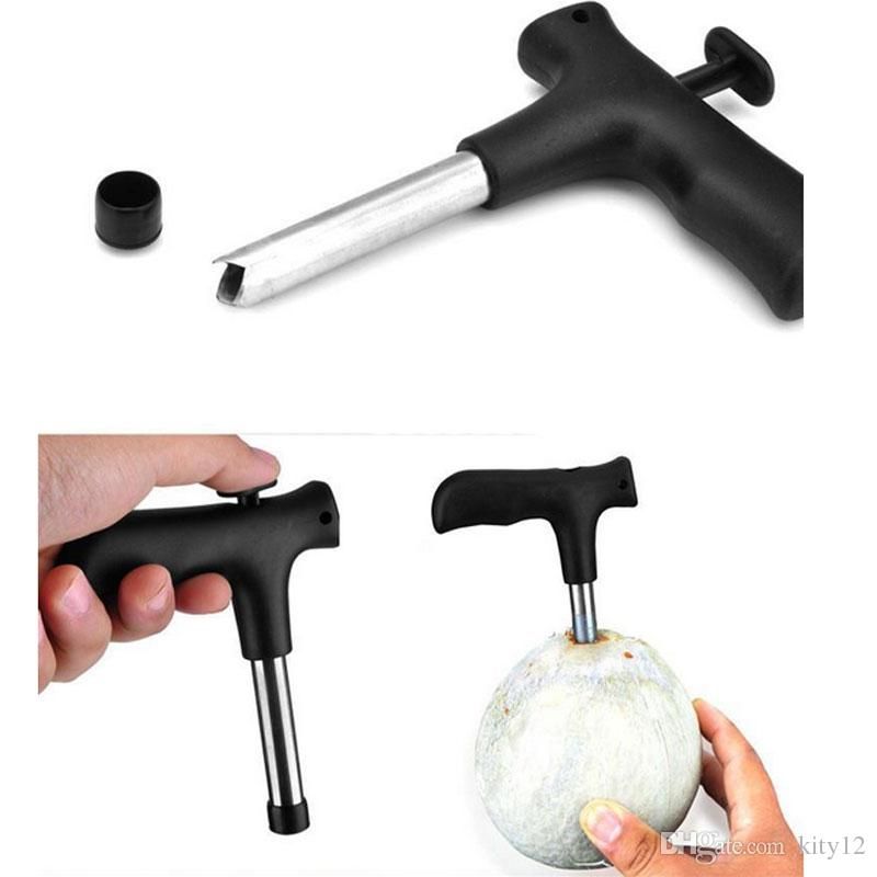 Coconut Opening Tool Stainless Steel Coconut Cutter Opener Hole Tool Coco Water Punch Tap Coco Drill Straw Hole Coconut Opener Opening Tool