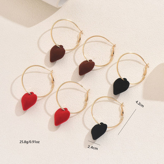 Romantic Heart-Shaped Hoop Earrings - Perfect for Valentine's Day Gifts