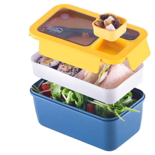 Blue Bento box Premium Lunch Box with Compartments for Portion Control and On The Go Dining Adult lunch box Durable and Stylish Solution 40 Ounces