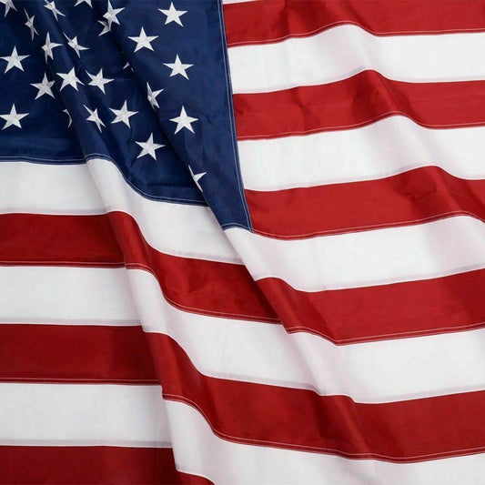 American Flag 10x15 ft 8x12 ft 6x10 ft 5x8 ft 4x6 ft 3x5 ft 2x3 ft Outdoor Heavy Duty Embroidered Stars USA Flag Sewn Stripes Fade Resistance Brass Grommets All Weather UV Active