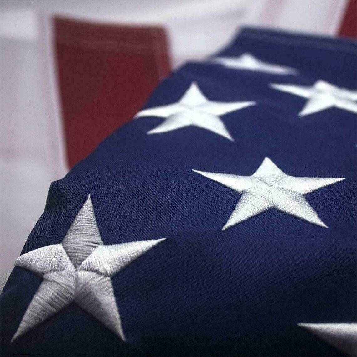 American Flag 10x15 ft 8x12 ft 6x10 ft 5x8 ft 4x6 ft 3x5 ft 2x3 ft Outdoor Heavy Duty Embroidered Stars USA Flag Sewn Stripes Fade Resistance Brass Grommets All Weather UV Active