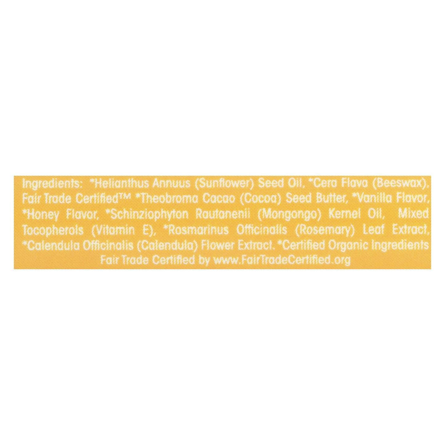 Mongo Kiss Display Center - Lip Balm - Organic - Eco Lips - Vanilla Honey - .25 Oz - Case Of 15