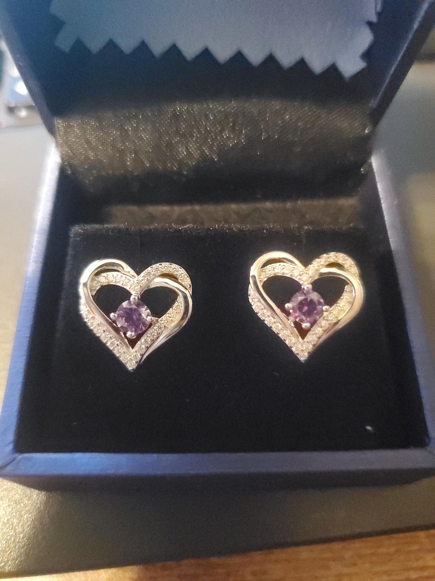 Women's Eternal Love Heart Shaped Earrings, 925 Sterling Silver Birthstone Heart Shaped Earrings Mother's Day Gift Anniversary Birthday Jewelry Gift for Women Wife"