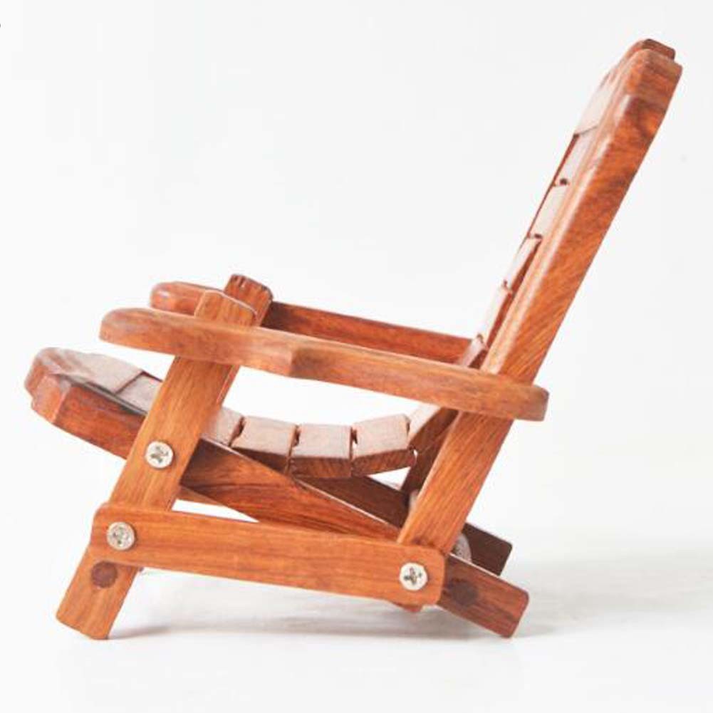 Wooden Desktop Phone Stand Chinese Style Mini Folding Chair Phone Holder Portable Cell Phone Support Stand