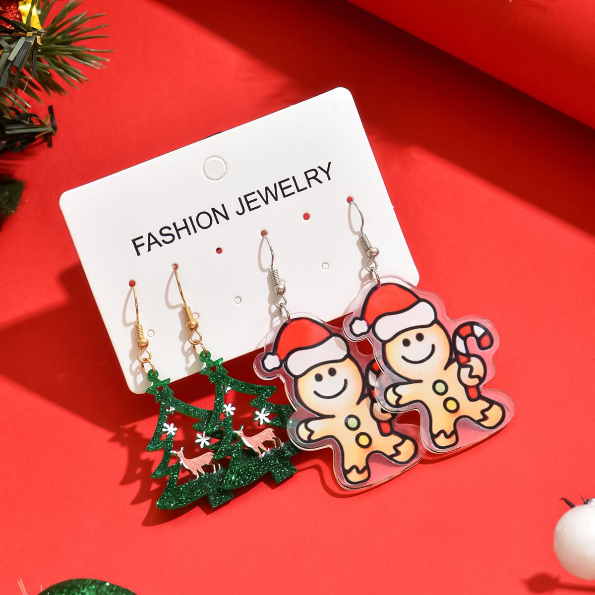 Christmas-Themed Acrylic Earrings - Spread Joy and Festivity