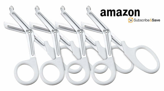 White Trauma Shears 7 1/4", Medical Scissors for Nurses 7.25', Heavy Duty Surgical Scissors, Stainless Steel Bandage Scissors, Durable and Reliable Nurse Scissors, Medical Shears for Emergency