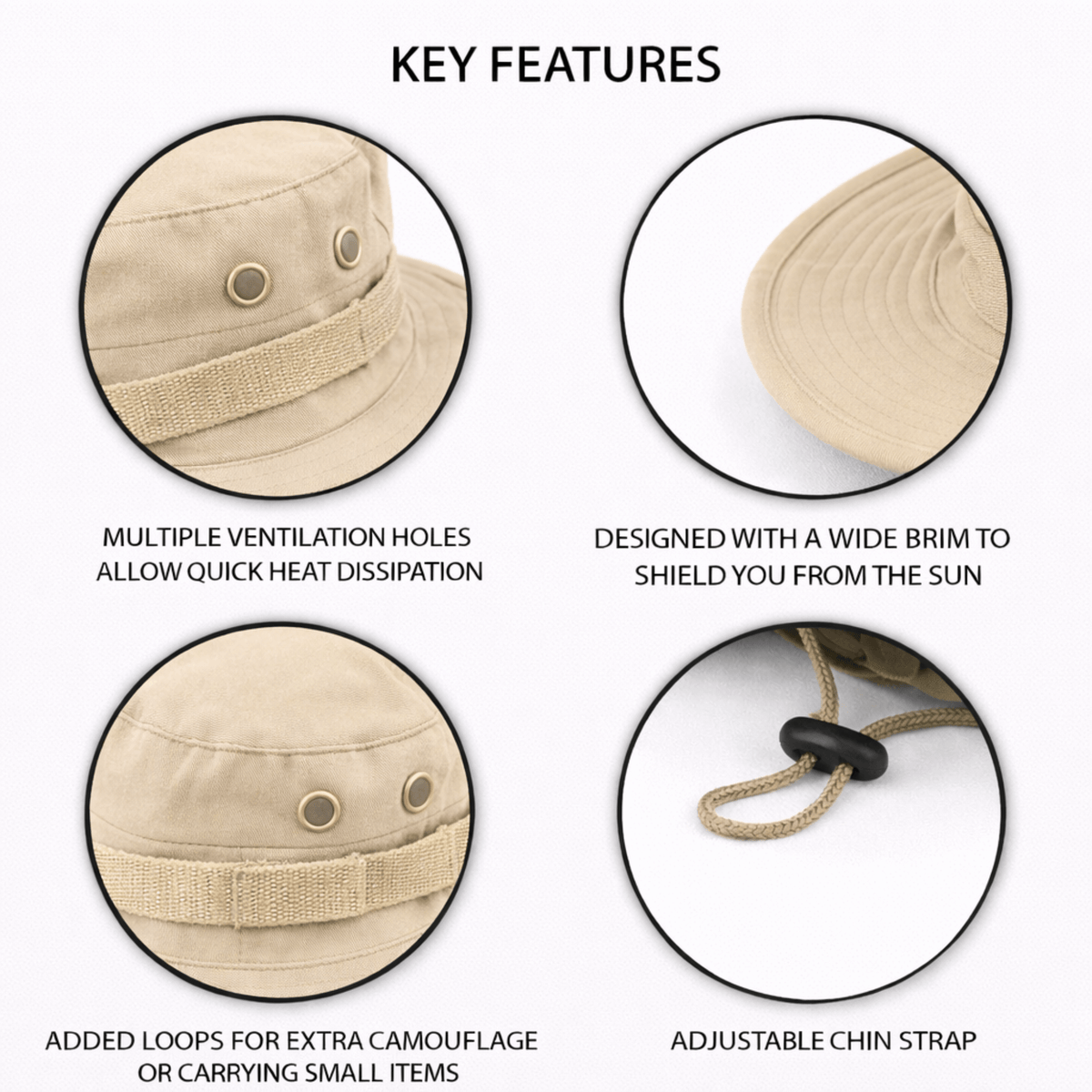 XGear Tactical Wide Brim Boonie Bucket Hat