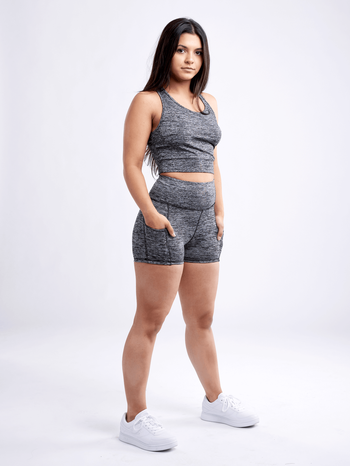 JupiterGear High-Waisted Athletic Shorts with Side Pockets