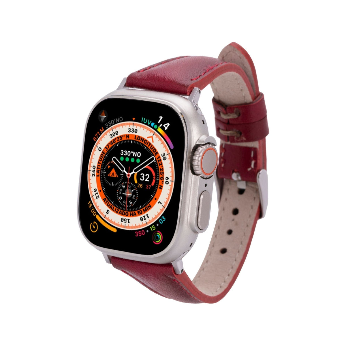 Evansville Slim Leather Bands for Apple Watch 9, Ultra 2 & SE
