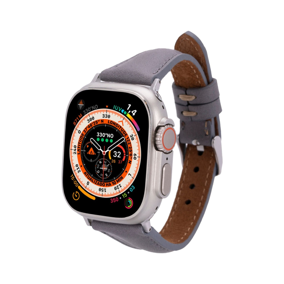 Evansville Slim Leather Bands for Apple Watch 9, Ultra 2 & SE