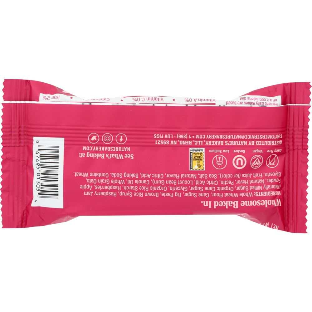 NATURES BAKERY: Whole Wheat Fig Bar Raspberry, 2 oz