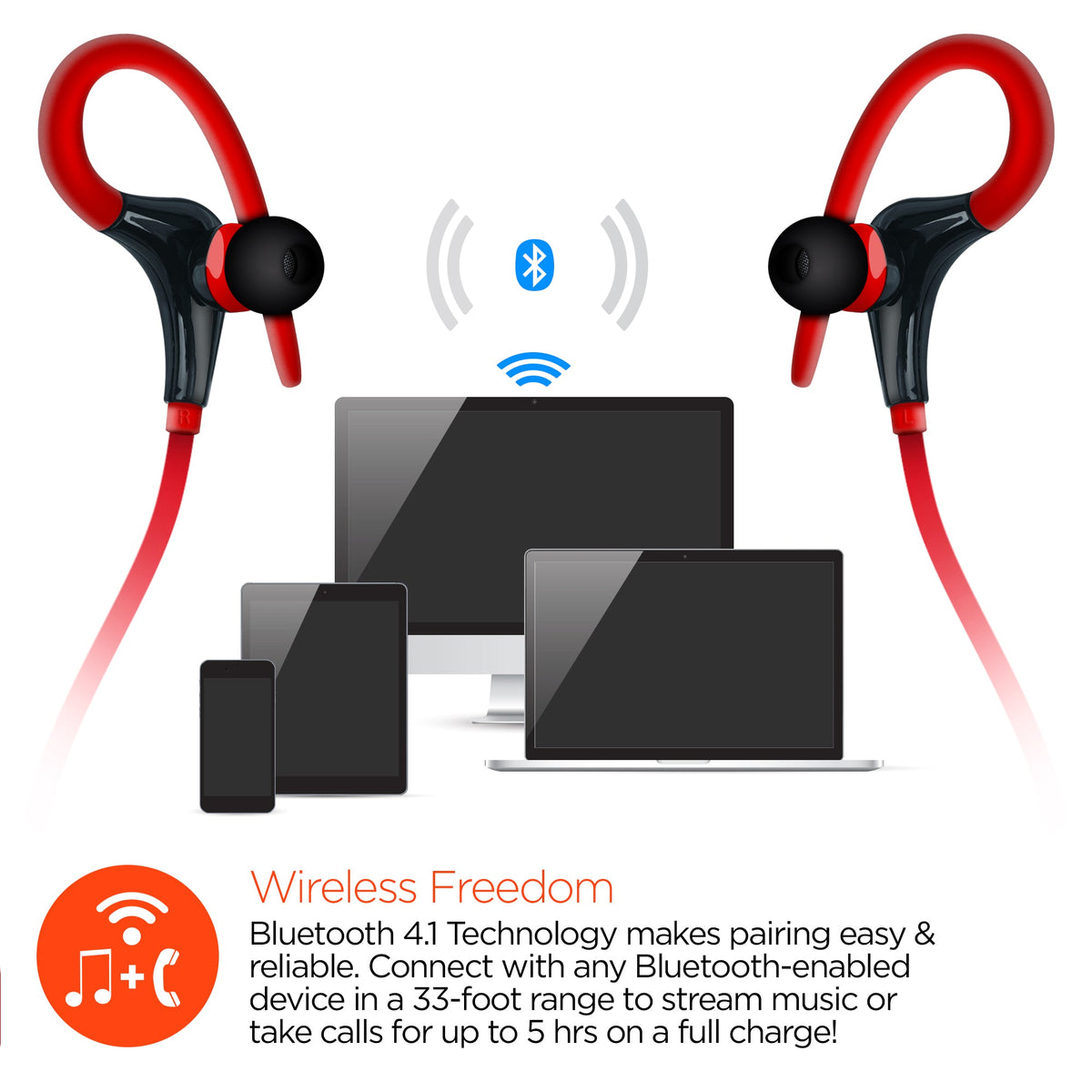 HyperGear Marathon Sport Wireless Bluetooth Earphones