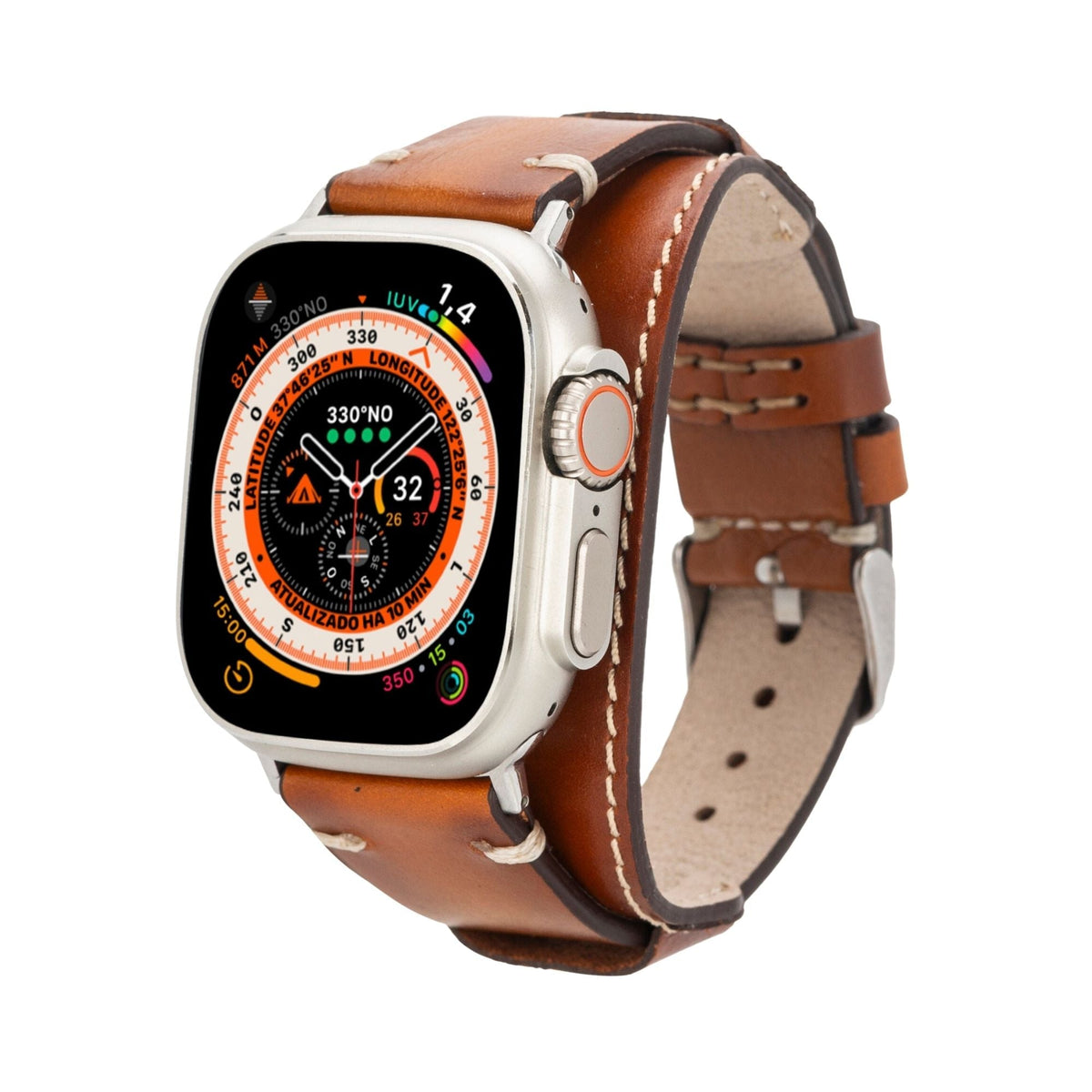 Fort Cuff Leather Bands for Apple Watch 9, Ultra 2 & SE