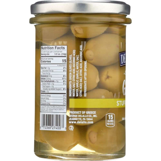 DELALLO: Garlic Stuffed Olives Jar, 5.8 oz