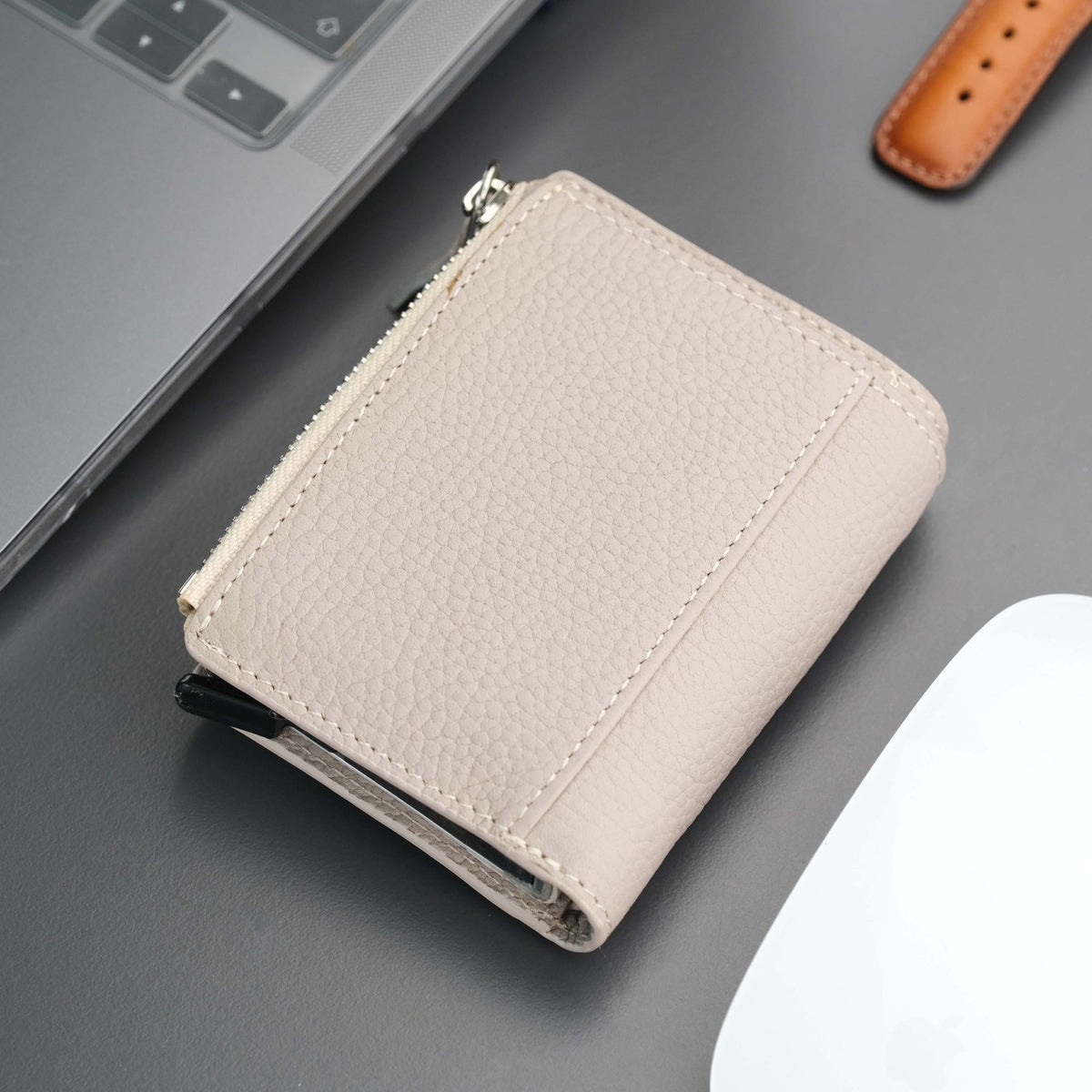 Glenrock Mink Leather Pop-up Cardholder Wallet