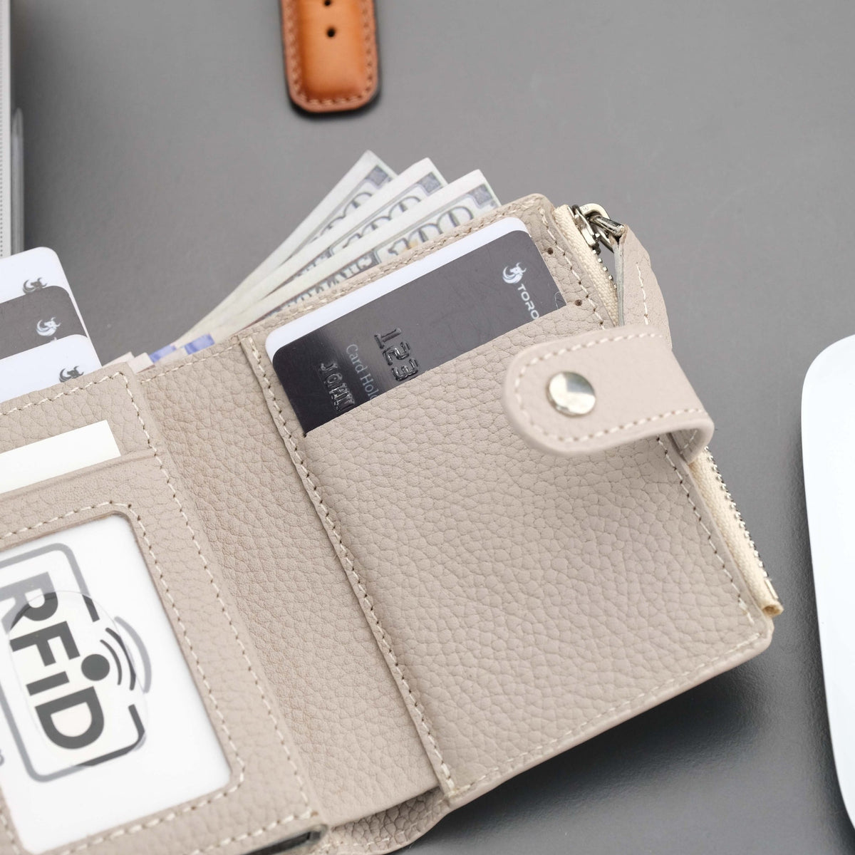 Glenrock Mink Leather Pop-up Cardholder Wallet