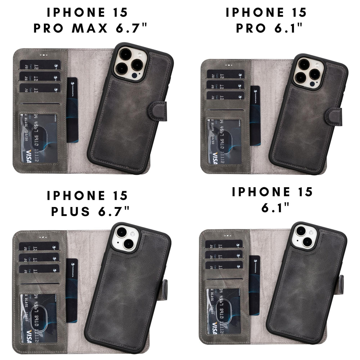 Casper Leather iPhone 15 Series Wallet Case