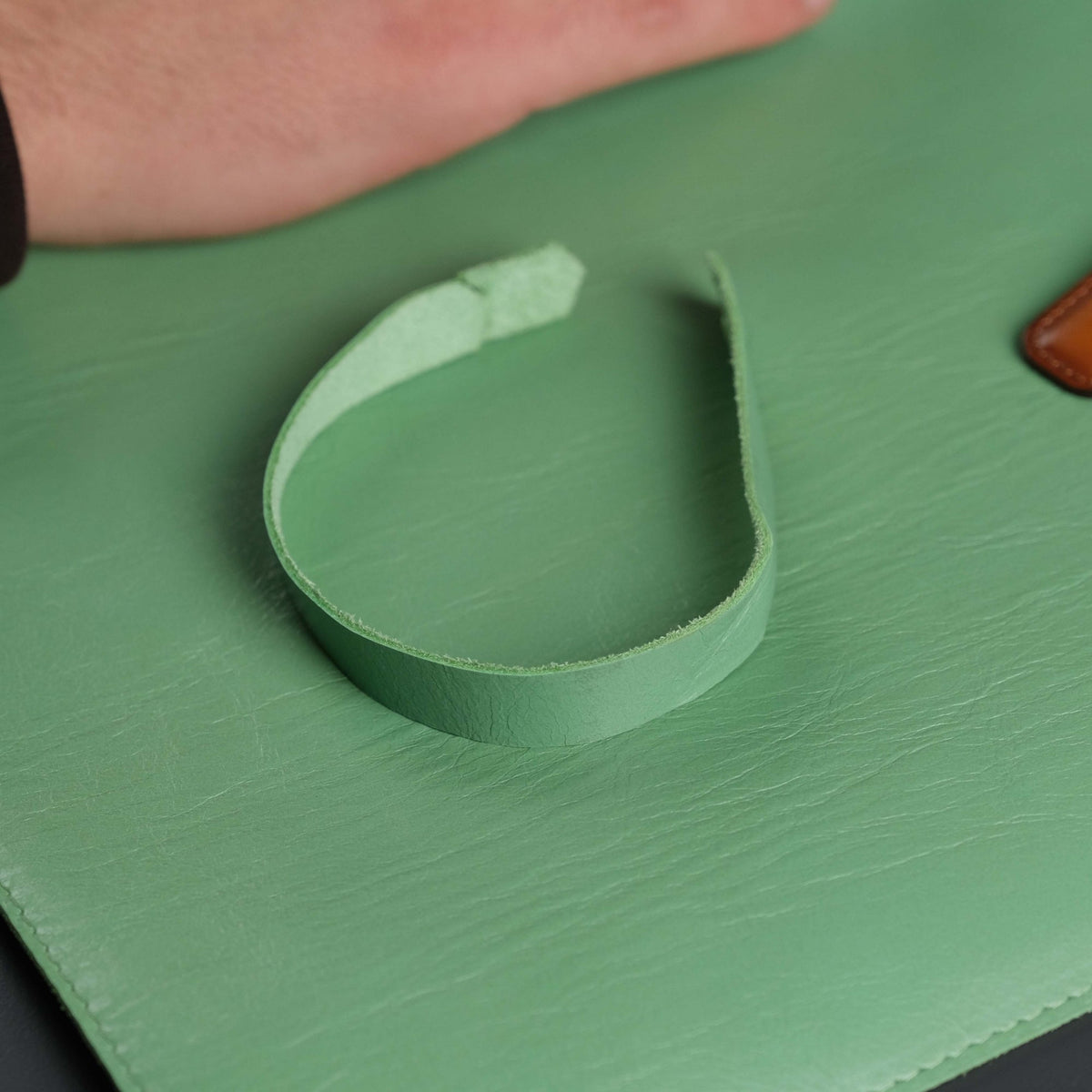 Jersey Green Leather Desk Pad for Office and Home